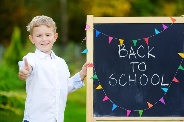 Little boy is going back to school — Stock Photo, Image
