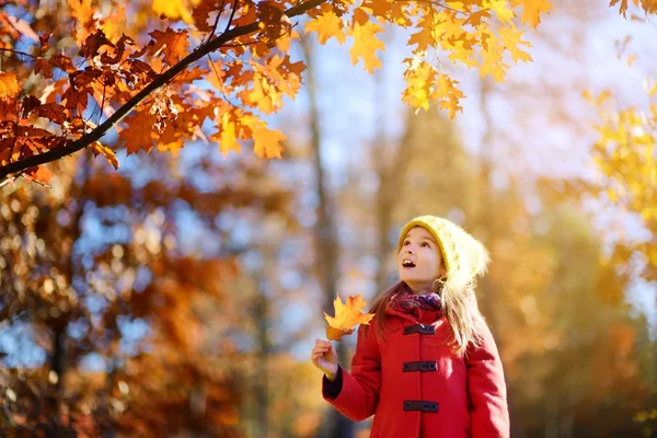 Little girl having fun outdoors — Stock Photo, Image