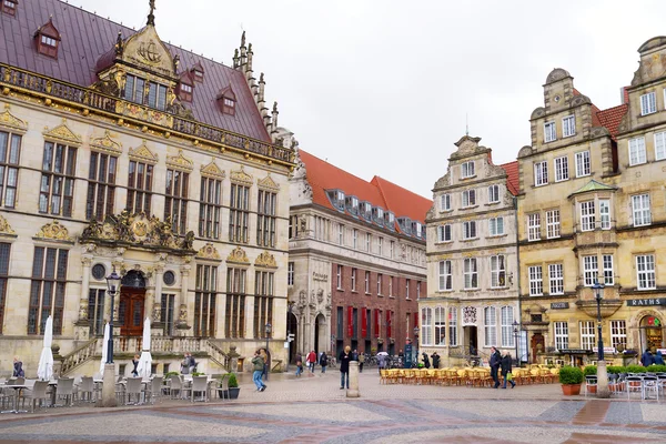 Façades historiques de la Place du Marché à Brême — Photo