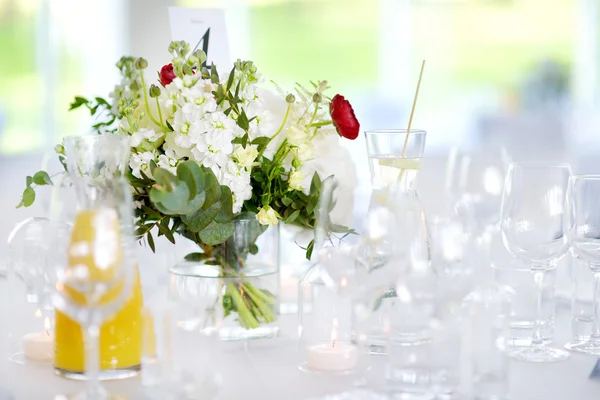 Beautiful table set for  festive event — Stock Photo, Image