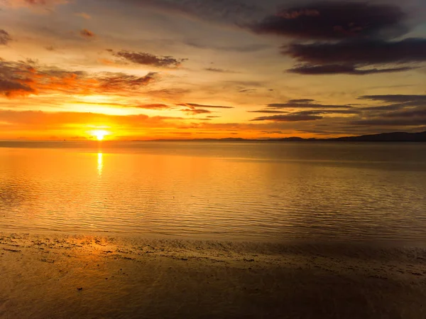 Hermosos Colores Atardecer Sobre Costa Del Distrito Allerdale Cumbria Reino — Foto de Stock