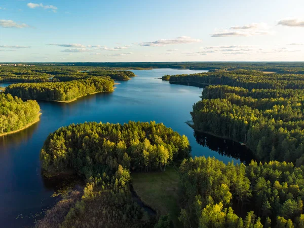 モレタイ地方 有名な またはその湖の美しい空の景色 風光明媚な夏の夜の風景 モレタイ リトアニア — ストック写真