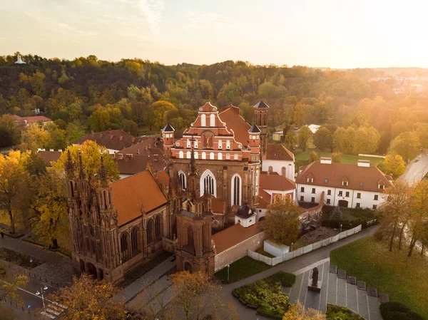 Widok Lotu Ptaka Kościół Anny Sąsiedni Kościół Bernardynów Jeden Najpiękniejszych — Zdjęcie stockowe