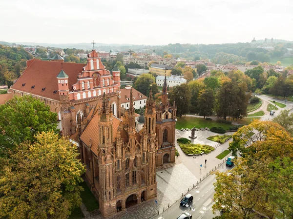 Widok Lotu Ptaka Kościół Anny Sąsiedni Kościół Bernardynów Jeden Najpiękniejszych — Zdjęcie stockowe