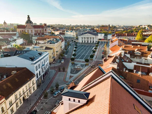 Vilnius Geleneksel Bir Ticaret Etkinlik Merkezi Olan Pilies Caddesi Nin — Stok fotoğraf