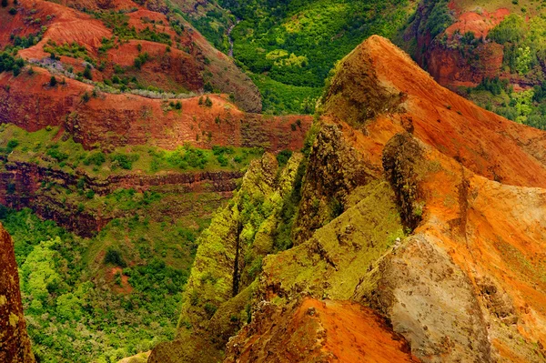 Waimea Canyon luchtfoto — Stockfoto