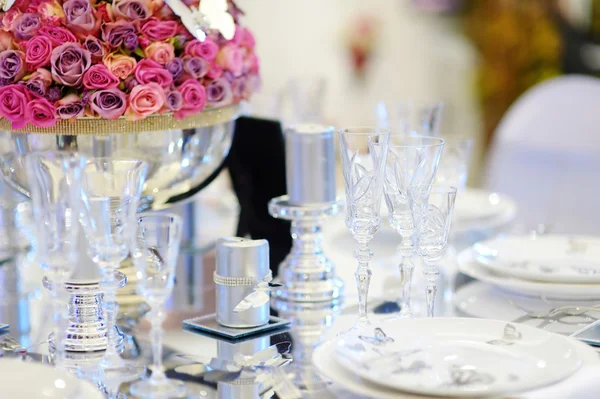 Wedding party table set — Stock Photo, Image