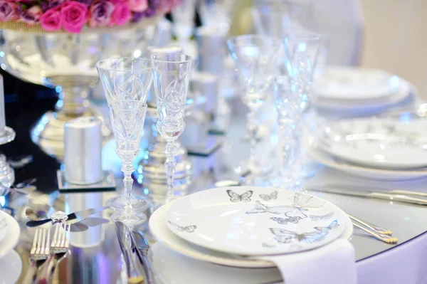Set da tavola per feste di nozze — Foto Stock