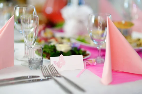 Ensemble de table pour fête de mariage — Photo