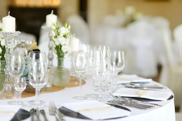 Conjunto de mesa para festa de casamento — Fotografia de Stock