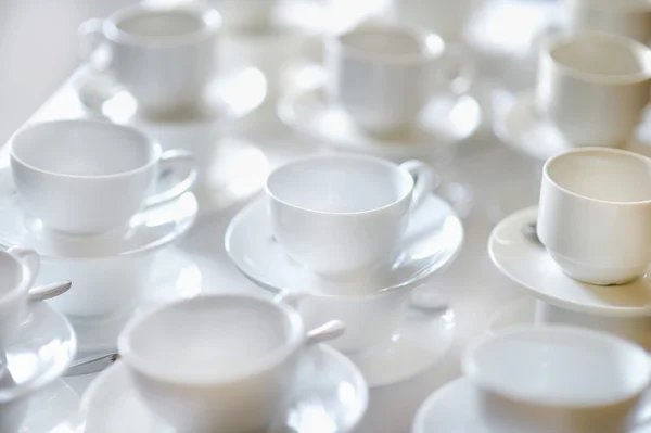 Saf beyaz kahve bardağı — Stok fotoğraf