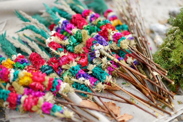 Bouquets de palmiers décoratifs lituaniens de Pâques — Photo