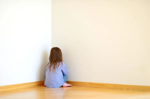 Sad little girl back — Stock Photo, Image