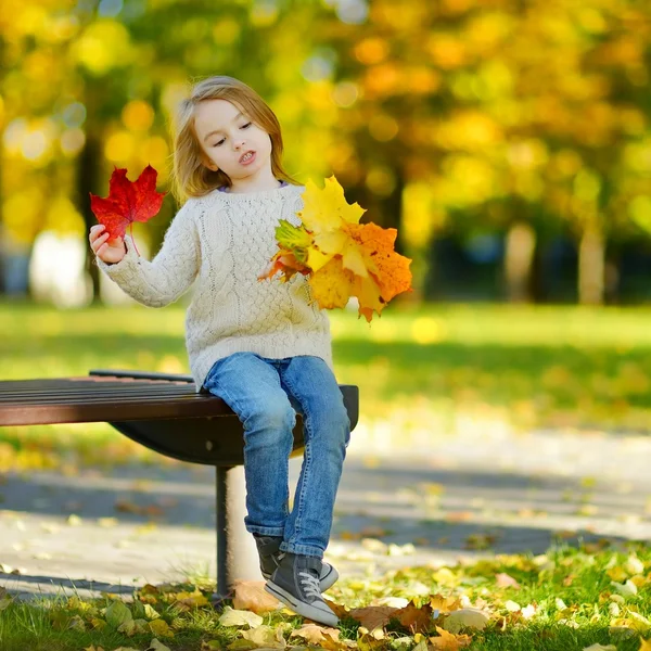 Niña en el día de otoño — Foto de Stock