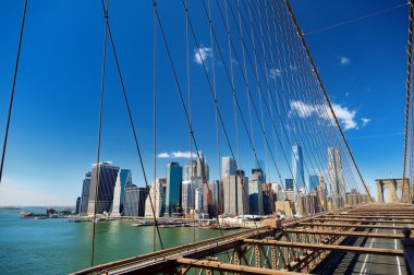 Aşağı Manhattan siluetinin manzarası
