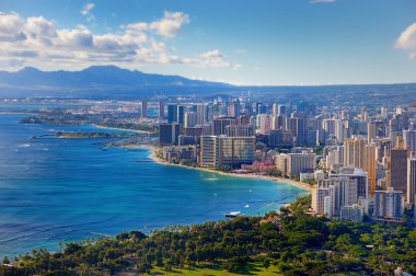 Oahu Honolulu şehrin muhteşem manzarası