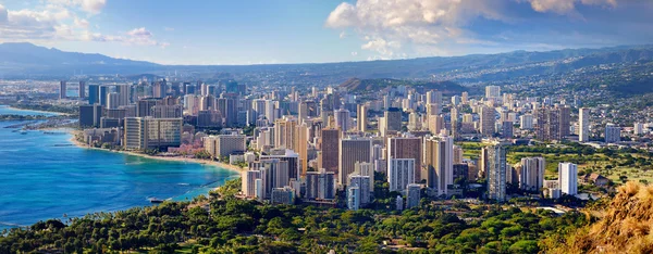 Καταπληκτική θέα της πόλης Χονολουλού, Oahu — Φωτογραφία Αρχείου