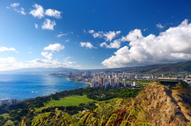 Oahu Honolulu şehrin muhteşem manzarası