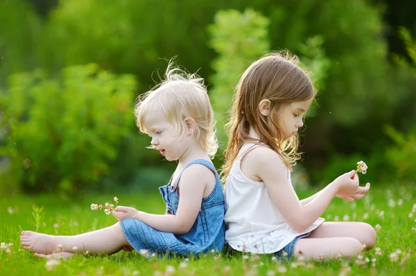 Kleine Schwestern haben Spaß — Stockfoto