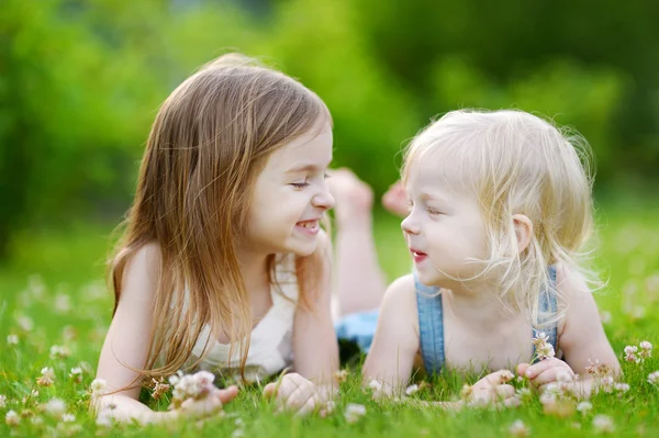 Little sisters having fun Stock Photo