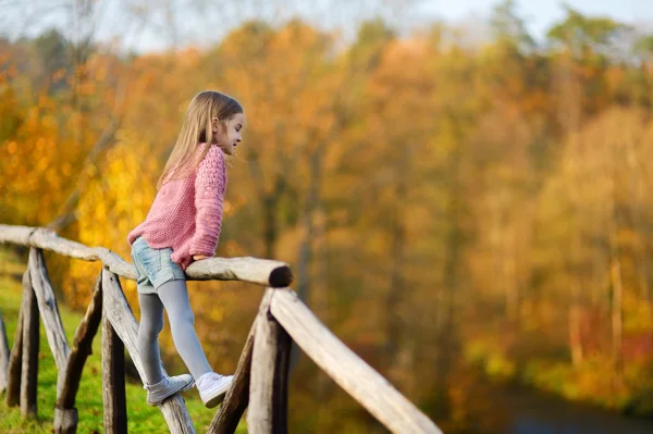 Meisje op herfstdag — Stockfoto