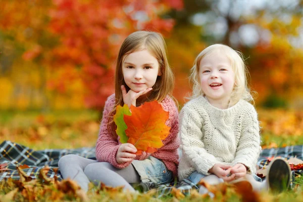 Zusters in herfst park — Stockfoto