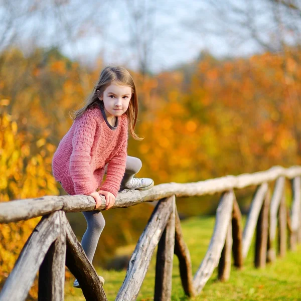 Маленька дівчинка в осінній день — стокове фото