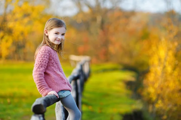 Niña en el día de otoño —  Fotos de Stock