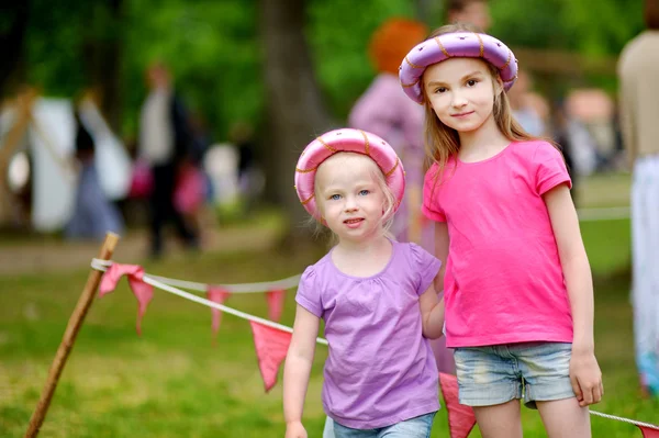 Princesses having fun outdoors — Stock Photo, Image