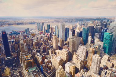 New York'un manhattan havadan görünümü