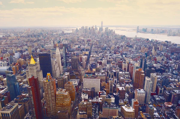 Nova Iorque Vista aérea de Manhattan — Fotografia de Stock