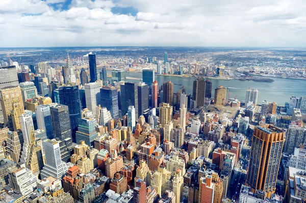 Nova Iorque Vista aérea de Manhattan — Fotografia de Stock