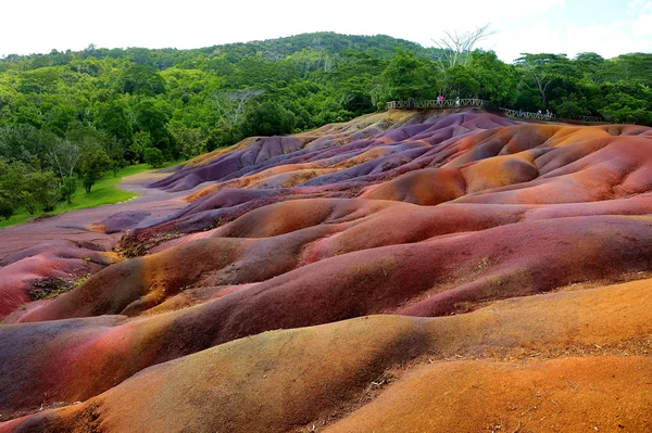 Chamarel zeven gekleurde aardes op Mauritius — Stockfoto