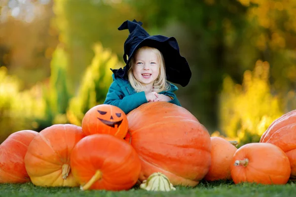 女の子のハロウィーンの衣装を着て — ストック写真