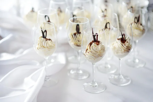 Italian cream cheese desserts — Stock Photo, Image