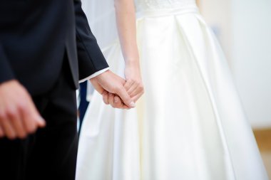 Gelin ve damat onların elele