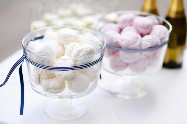 Delicious wedding marshmallows clipart