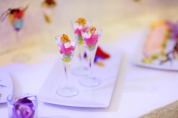 Stylish snacks on an event party — Stock Photo, Image