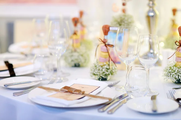 Table set for an event party — Stock Photo, Image