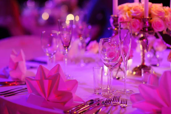 Table set for an event party — Stock Photo, Image