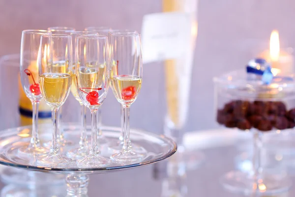 Wine glasses during someevent — Stock Photo, Image