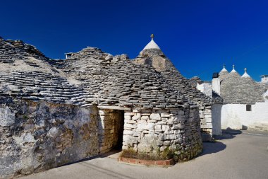 Alberobello evlerde geleneksel trulli