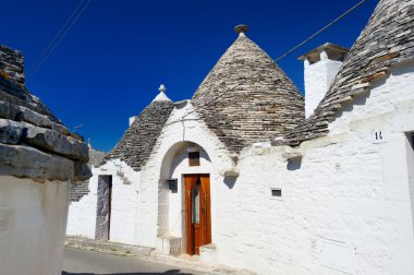 Alberobello evlerde geleneksel trulli