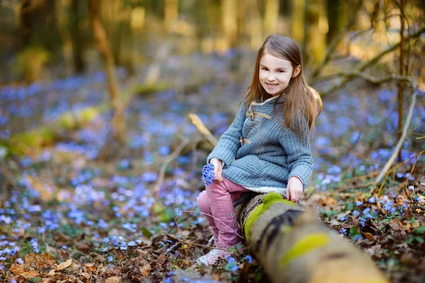 Girl picking the flowers — Stock Photo, Image