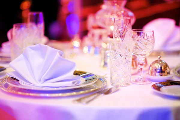 Table set for an event party — Stock Photo, Image