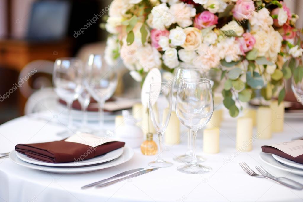 table set for festive event