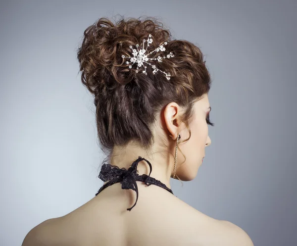 Sensual woman with elegant hairstyle — Stock Photo, Image