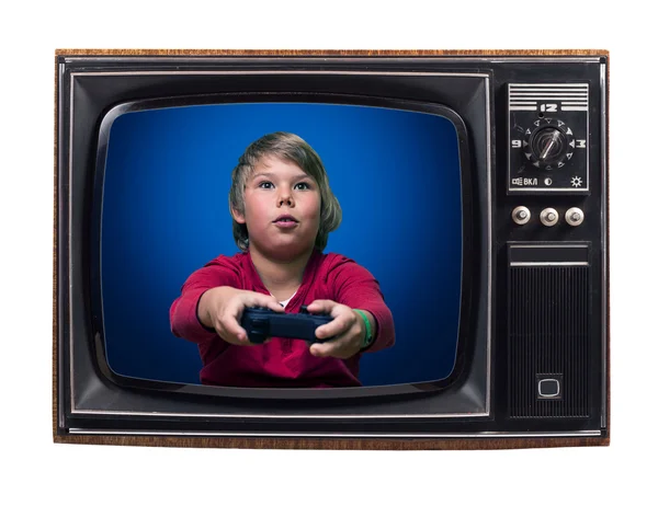 Boy playing computer games — Stock Photo, Image