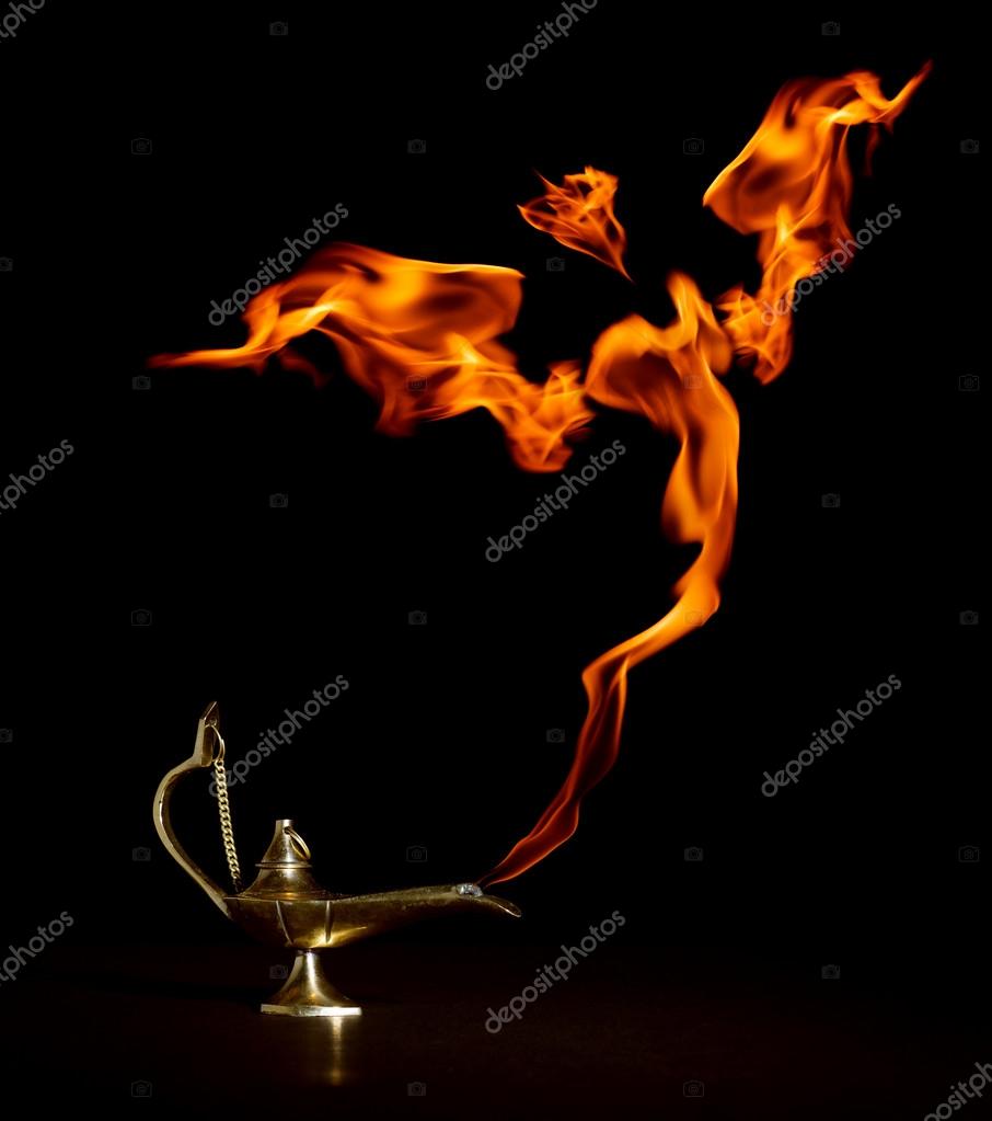 Fiery Devil Gets Out Of Aladdin S Lamp Stock Photo Papa42 52978975 Fiery Devil Gets Out Of Aladdin S Lamp Stock Photo