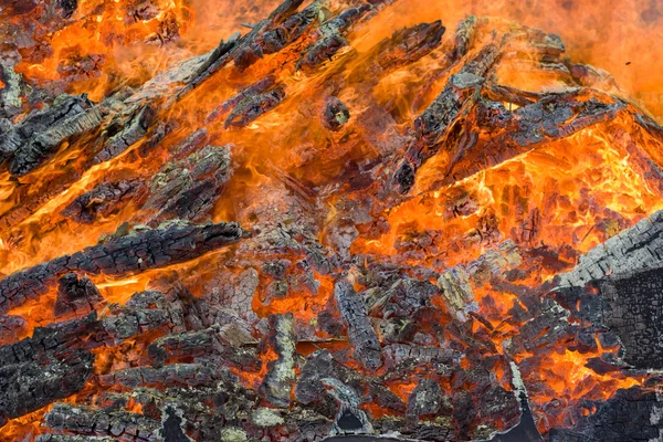 Verbranden van hout — Stockfoto